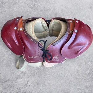 Vintage MacGregor H729 Football Shoulder Pads Adult Red Leather